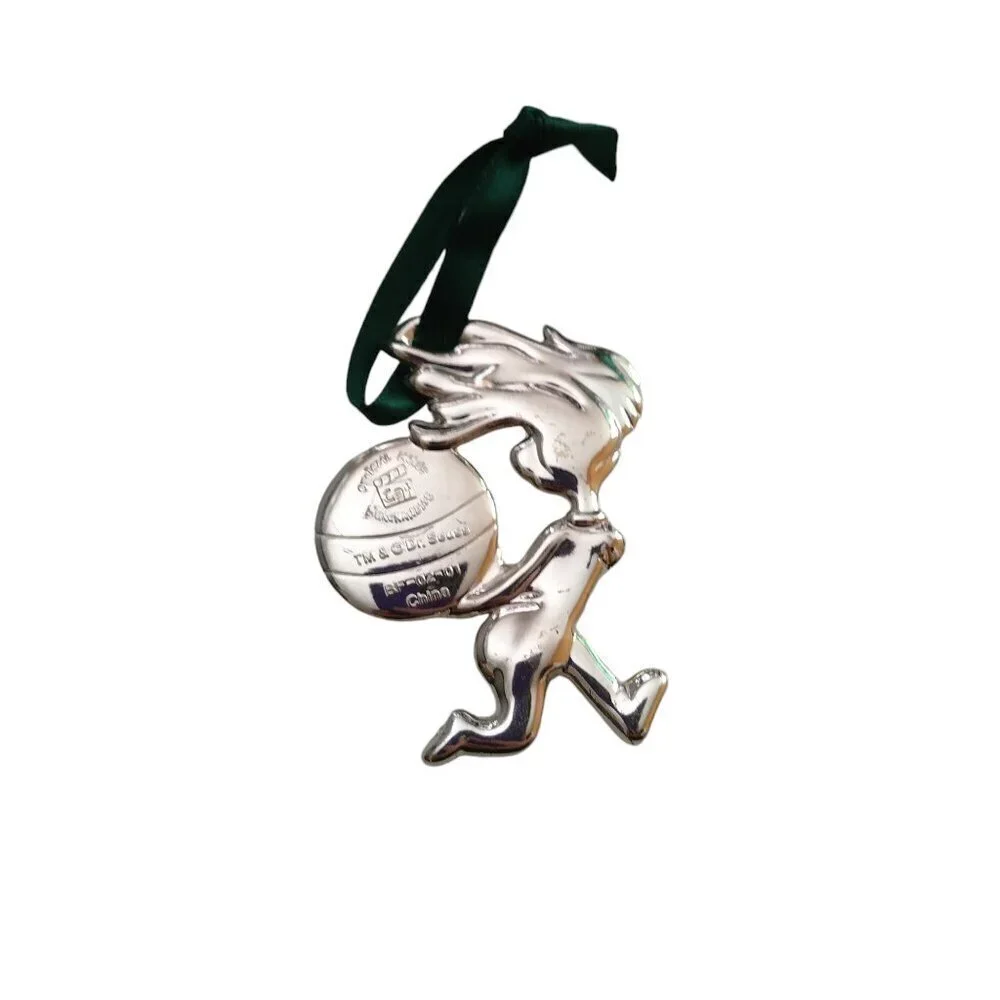 Dr. Seuss Thing One Christmas Ornament Silver Colored Cat In The Hat CB2